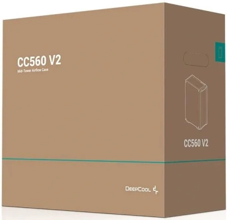 Корпус Deepcool CC560 V2 черный без БП ATX 4x120mm 5x140mm 1xUSB2.0 audio bott PSU