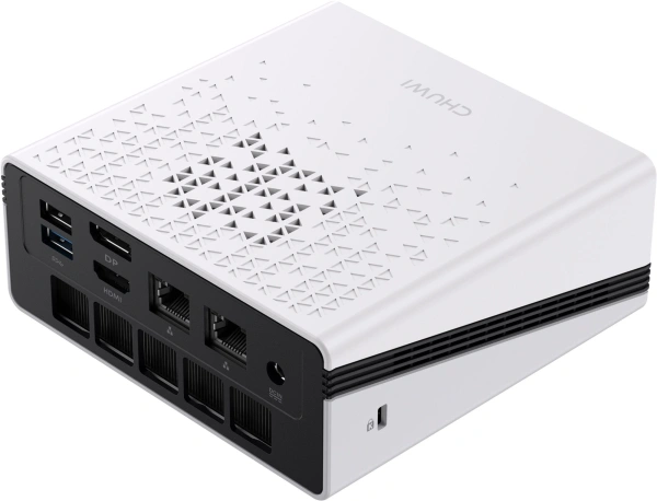 ПК Мини Chuwi UBox Ryzen 5 7430U (4.3) 16Gb SSD512Gb RGr Windows 11 Pro 2x2.5GbitEth WiFi BT 90W белый/черный
