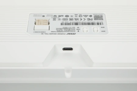 Клавиатура MSI Forge GK600 механическая белый/фиолетовый USB беспроводная BT/Radio Multimedia for gamer LED (S11-43RUQ01-HH9) кабель 1.8м