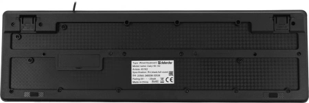 Клавиатура Defender HB-162 черный USB (45162) кабель 1.8м
