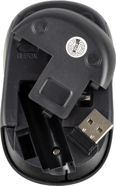 Мышь Оклик 665MW черный/красный оптическая 1600dpi беспров. USB для ноутбука 3but (1025135)