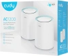 Бесшовный Mesh роутер Cudy M1300 (M1300(2-PACK)) AC1200 10/100/1000BASE-TX белый (упак.:2шт)