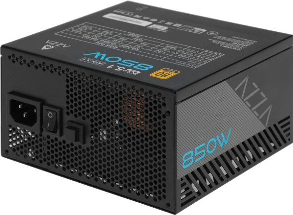 Блок питания Azza ATX 850W PSAZ-850G 80+ gold (20+4pin) APFC 120mm fan 6xSATA Cab Manag RTL