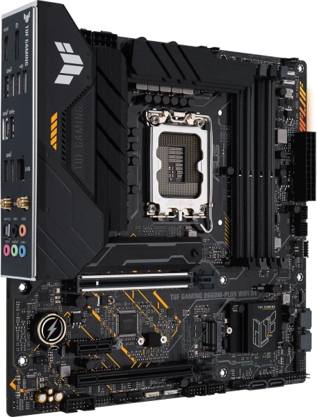 Материнская плата Asus TUF GAMING B660M-PLUS WIFI D4 Soc-1700 Intel B660 4xDDR4 mATX AC`97 8ch(7.1) 2.5Gg RAID+HDMI+DP