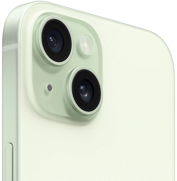 Смартфон Apple A3090 iPhone 15 128Gb зеленый моноблок 3G 4G 1Sim 6.1" 1179x2556 iOS 17 48Mpix 802.11 a/b/g/n/ac/ax NFC GPS GSM900/1800 Protect