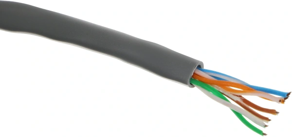 Кабель сетевой KingPrice KP-utp-c5e-0.4mm-CU-305m UTP 4 пары cat.5E solid 0.40мм Cu 305м серый