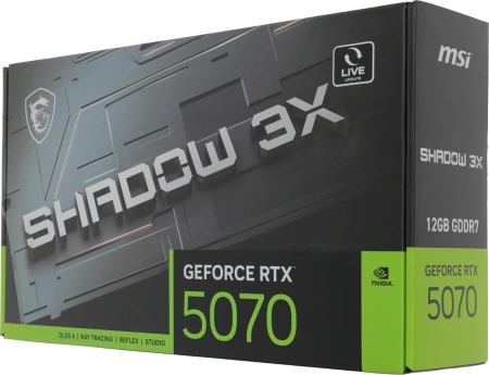 Видеокарта MSI PCI-E 5.0 RTX 5070 12G SHADOW 3X NVIDIA GeForce RTX 5070 12Gb 192bit GDDR7 2512/28000 HDMIx1 DPx3 HDCP Ret