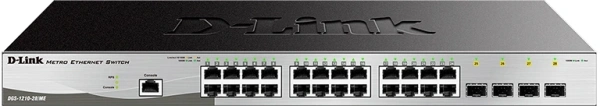 Коммутатор D-Link DGS-1210-28/ME/P DGS-1210-28/ME/P/B (L2) 24x1Гбит/с 24xКомбо(1000BASE-T/SFP) 4SFP управляемый