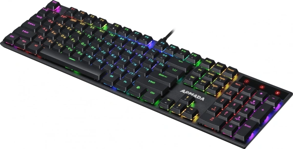 Клавиатура Defender Armada GK-004 механическая черный USB Multimedia LED (45004) кабель 1.8м