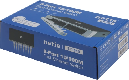 Коммутатор Netis ST108D (L2) 8x100Мбит/с неуправляемый