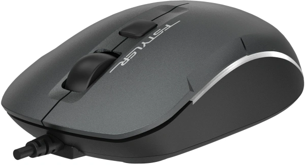 Мышь A4Tech Fstyler FM26 серый/черный оптическая 1600dpi USB для ноутбука 4but (FM26 USB (SMOKY GREY))