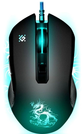 Мышь Defender Sky Dragon GM-090L черный оптическая 3200dpi USB для ноутбука 6but (52090)