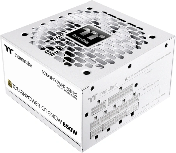 Блок питания Thermaltake ATX 850W Toughpower GT Gen.5 SNOW 80+ gold 24pin APFC 120mm fan 6xSATA Cab Manag RTL