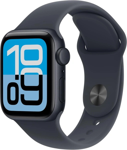 Смарт-часы Apple Watch SE 3 2025 A3324 40мм OLED корп.темная ночь Sport Band рем.темная ночь разм.брасл.:M/L (MEHC4LW/A)