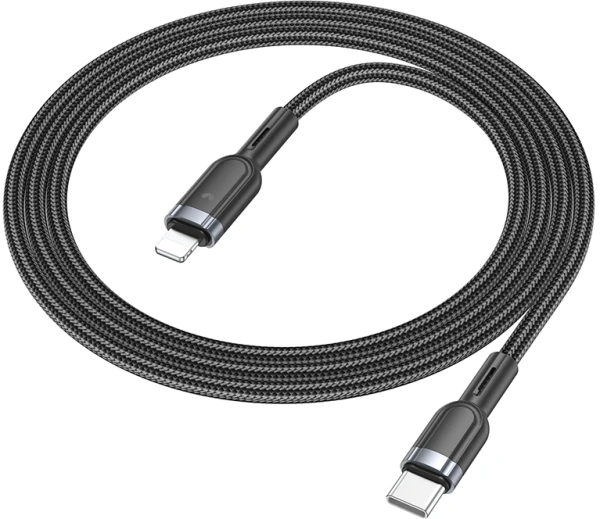 Кабель Hoco U117 IP(01467) USB Type-C (m)-Lightning (m) 1.2м черный