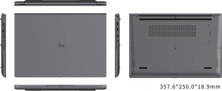 Ноутбук IRU Tactio 16ALB Core i3 1215U 16Gb SSD512Gb Intel UHD Graphics 16" IPS FHD (1920x1080) Windows 11 Pro grey WiFi BT Cam 4830mAh (2110203)