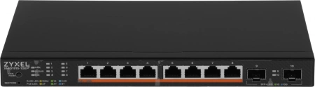 Коммутатор Zyxel XMG1915-10EP-EU0101F (L2+) 8x2.5Гбит/с 2SFP+ 8PoE++ 130W управляемый