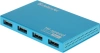 Разветвитель USB 2.0 Defender Septima Slim 7порт. синий (83505)