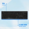 Клавиатура Оклик 100M HW3 черный USB (654570)