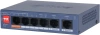 Коммутатор Dahua DH-CS4006-4ET2GT-60 (L2) 4x100Мбит/с 2x1Гбит/с 2xКомбо(1000BASE-T/SFP) 4PoE 60W управляемый