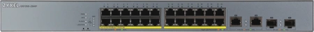 Коммутатор Zyxel GS1350-26HP-EU0101F (L2) 24x1Гбит/с 2xКомбо(1000BASE-T/SFP) 24PoE+ 375W управляемый