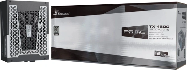 Блок питания Seasonic ATX 1600W PRIME TX-1600 Gen.5 80+ titanium (20+4pin) APFC 135mm fan 18xSATA Cab Manag RTL