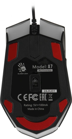 Мышь A4Tech Bloody A7 черный оптическая 6200dpi USB 8but