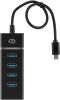 Разветвитель USB-C Digma DHUB-4USB-C-3.0 4порт. черный