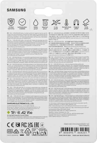 Флеш карта microSDXC 128GB Samsung MB-MC128SA EVO PLUS + adapter