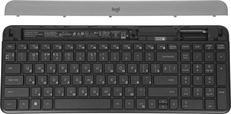 Клавиатура + мышь Logitech MK470 клав:графитовый/светло-серый мышь:графитовый USB беспроводная slim (920-009180)