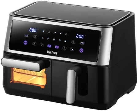 Аэрогриль Kitfort КТ-2256 11л 2850Вт черный/серебристый
