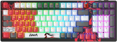 Клавиатура A4Tech WS98 Naraka механическая серый/красный USB беспроводная BT/Radio for gamer LED (WS98)