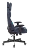 Кресло игровое Zombie VIKING KNIGHT Fabric синий Light-27 с подголов. крестов. металл