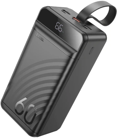 Мобильный аккумулятор Hoco J123C Element 60000mAh QC3.0/PD3.0 22.5W 5A 3xUSB-A/USB-C черный (12098)