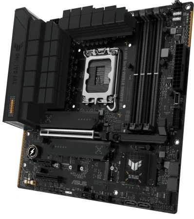 Материнская плата Asus TUF GAMING B760M-PLUS WIFI II Soc-1700 Intel B760 4xDDR5 mATX AC`97 8ch(7.1) 2.5Gg RAID+HDMI+DP
