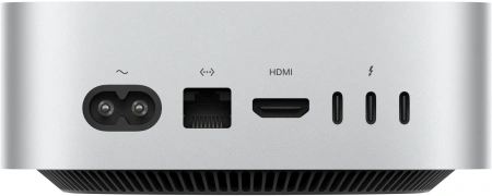 ПК Apple Mac mini A3238 M4 10 core (4.41) 24Gb SSD512Gb 10 core GPU macOS GbitEth WiFi BT серебристый (MCYT4CH/A)