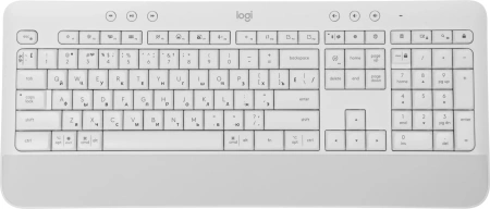 Клавиатура Logitech K650 белый USB беспроводная BT/Radio (подставка для запястий) (920-010986)