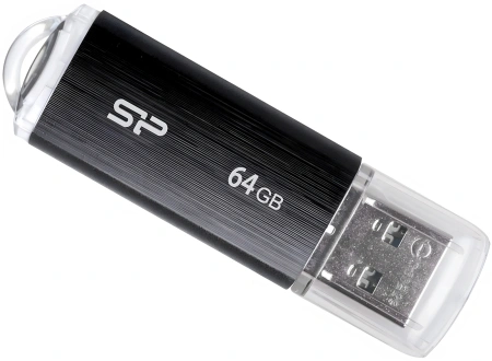 Флеш Диск Silicon Power 64Gb Ultima U02 SP064GBUF2U02V1K USB2.0 черный