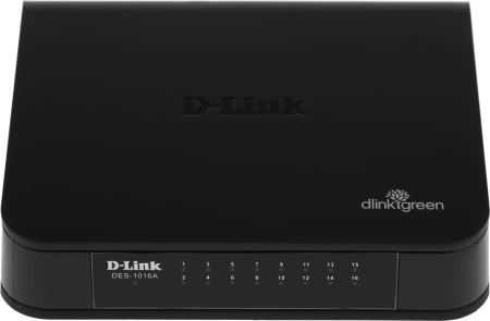 Коммутатор D-Link DES-1016A/E2A 16x100Мбит/с неуправляемый