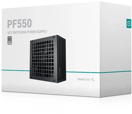 Блок питания Deepcool ATX 550W PF550 V2 80 PLUS WHITE (20+4pin) APFC 120mm fan 6xSATA RTL