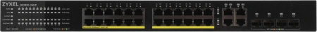 Коммутатор Zyxel GS192024HPV2-EU0101F (L2) 24x1Гбит/с 4xКомбо(1000BASE-T/SFP) 24PoE+ 375W управляемый