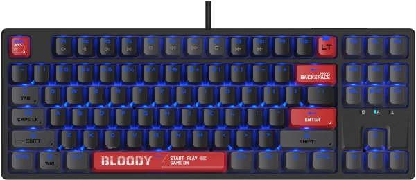 Клавиатура A4Tech Bloody AT87 черный/красный USB for gamer LED (AT87) кабель 1.8м