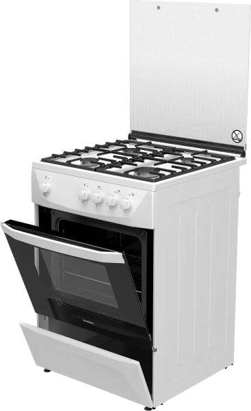 Плита Газовая Darina ADA 1002 W белый (стеклянная крышка) реш.чугун