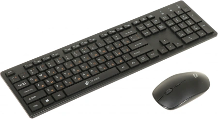 Клавиатура + мышь Оклик 240M клав:черный мышь:черный USB беспроводная slim Multimedia (1091253)