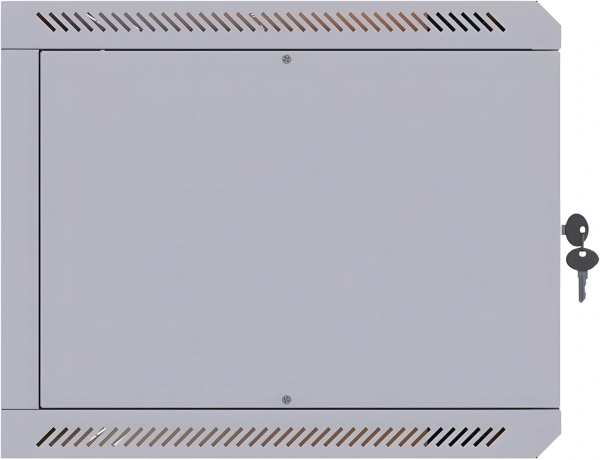 Шкаф коммутационный Suprlan ТВЛ-9U-600-450-СР (05-1093) настенный 9U 600x450мм пер.дв.стекл направл.под закл.гайки 70кг RAL 7035 385мм 19кг 500мм металл