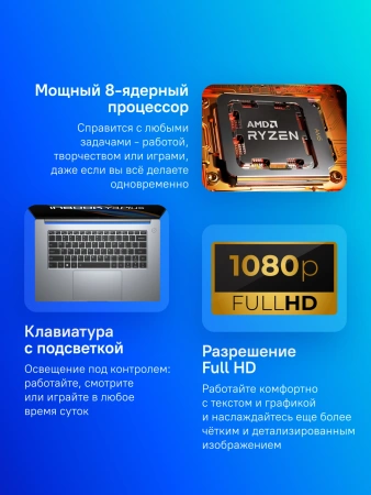 Ноутбук Lenovo IdeaPad Slim 3 16IAH8 Core i5 12450H 16Gb SSD1Tb Intel UHD Graphics 16" IPS WUXGA (1920x1200) без ОС grey WiFi BT Cam (83ES002VRK)
