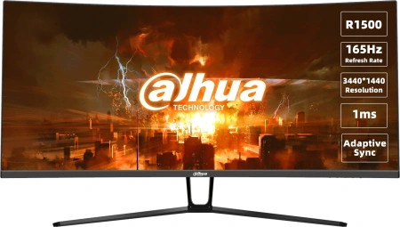 Монитор Dahua 34" DHI-LM34-E330C черный VA LED 21:9 HDMI матовая 3000:1 350cd 178гр/178гр 3440x1440 165Hz DP Quad 2K (1440p) 7.24кг