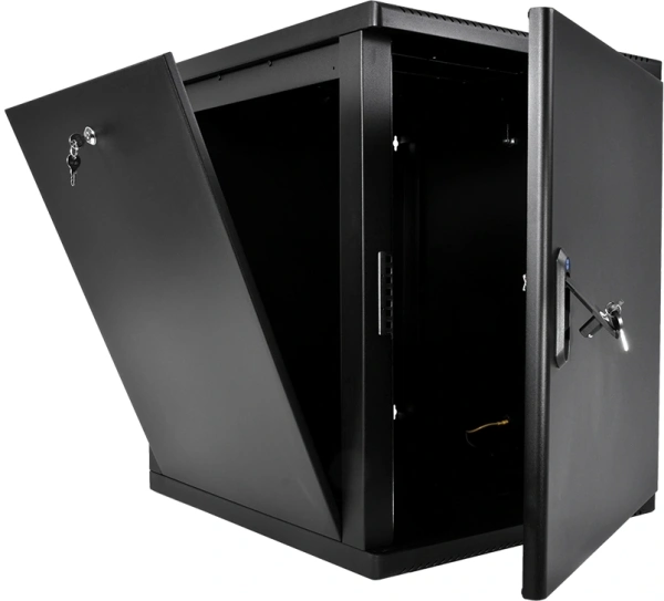 Шкаф коммутационный ЦМО (ШРН-М-15.500.1-9005) настенный 15U 600x520мм пер.дв.металл 130кг черный 456мм 23.94кг 180град. 745мм IP20 сталь