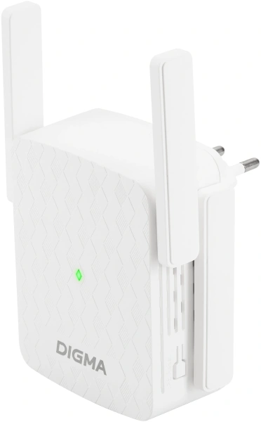 Повторитель беспроводного сигнала Digma D-WR400 AC1200 10/100BASE-TX/Wi-Fi белый