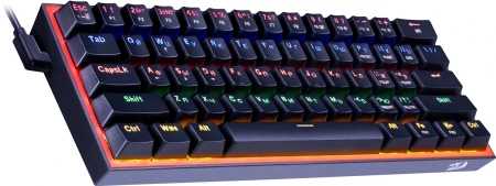 Клавиатура Redragon Fizz механическая черный USB Multimedia for gamer LED (72595) кабель 1.8м